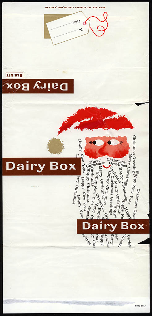 UK - Rowntree - Christmas Dairy Box outer wrap - 1950's