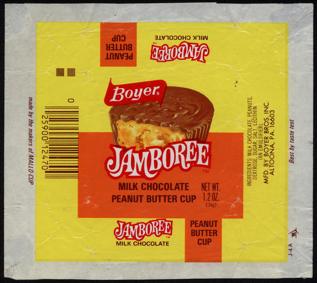 Boyer - Jamboree - candy bar wrapper - circa 1974-1976