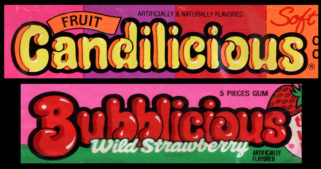 Candilicious-Bubblicious logo comparison