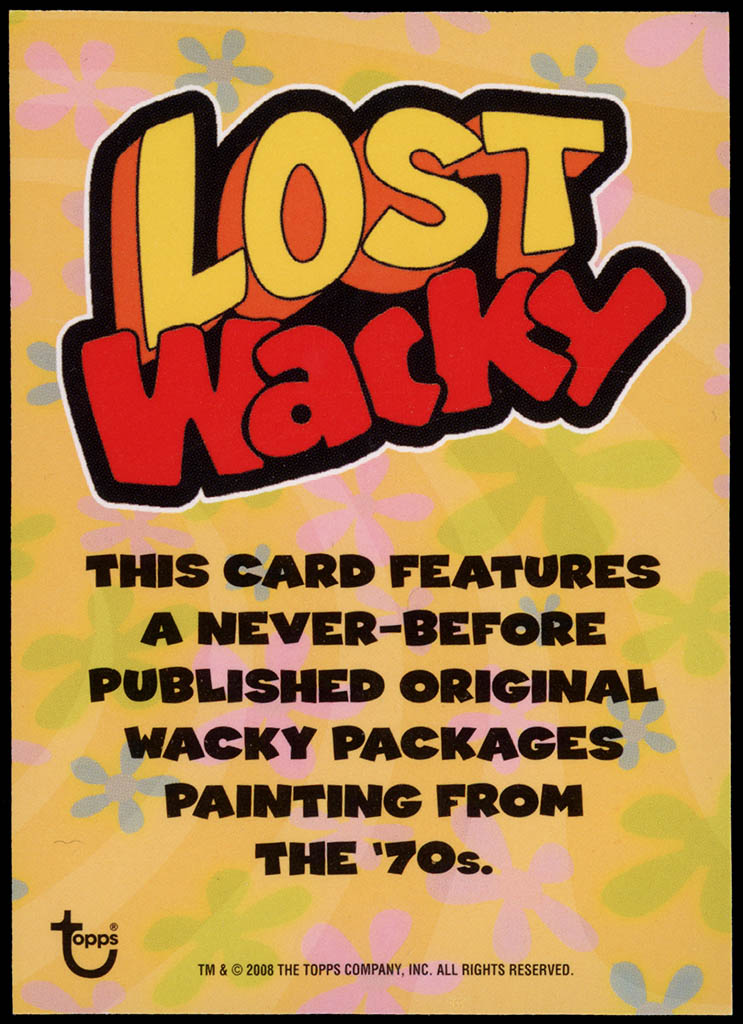 Wacky Packages Flashbacks Series 1 - Lost Wacky - Nastee Crush - 2008_Sticker back