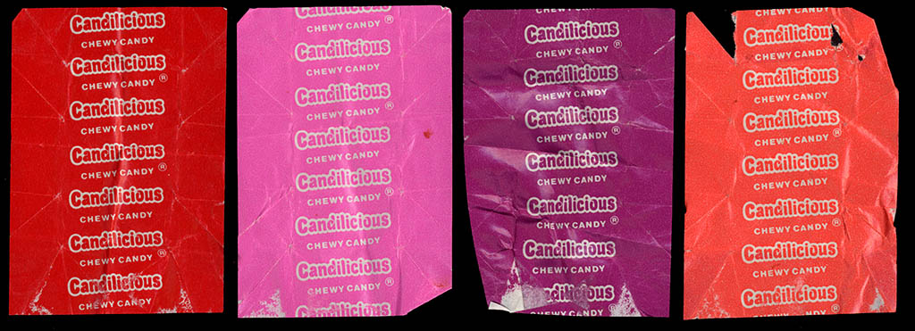 Warner-Lambert - Candilicious chewy candies - inner wrappers - 1988