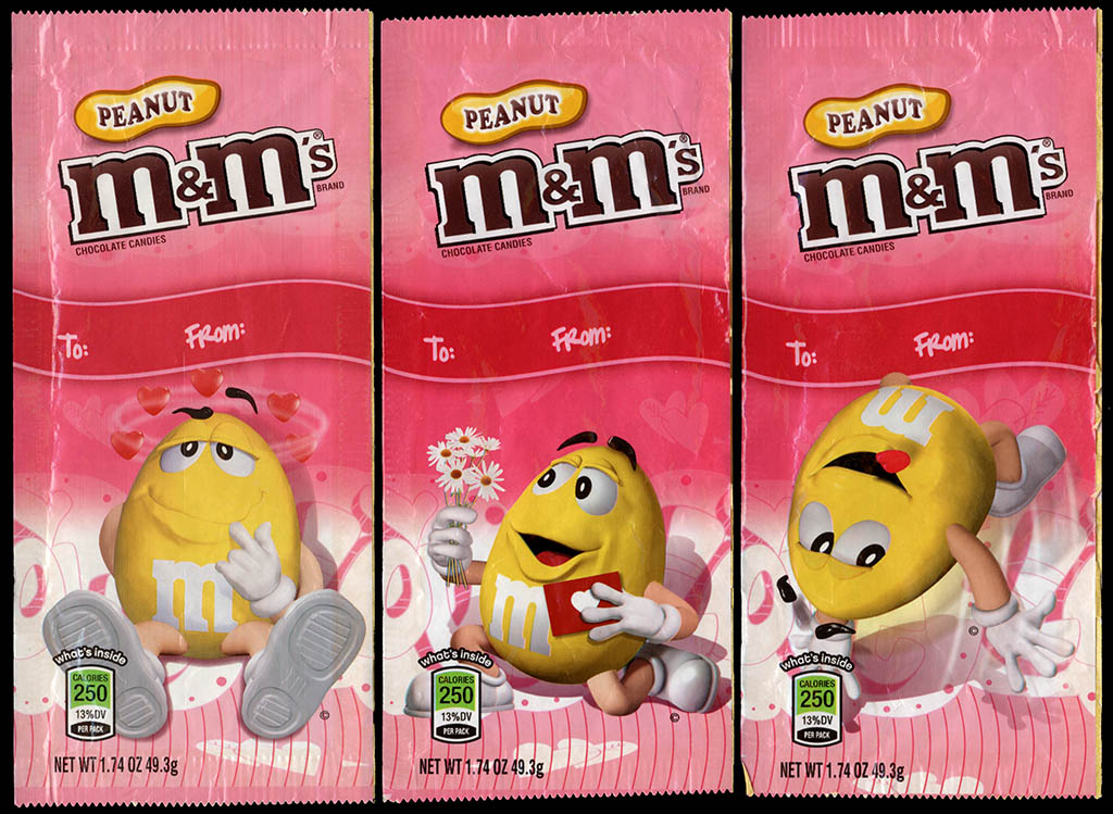 Mars - M&M's Peanut Valentine's Day holiday packs - 2011-2012 - 4-6