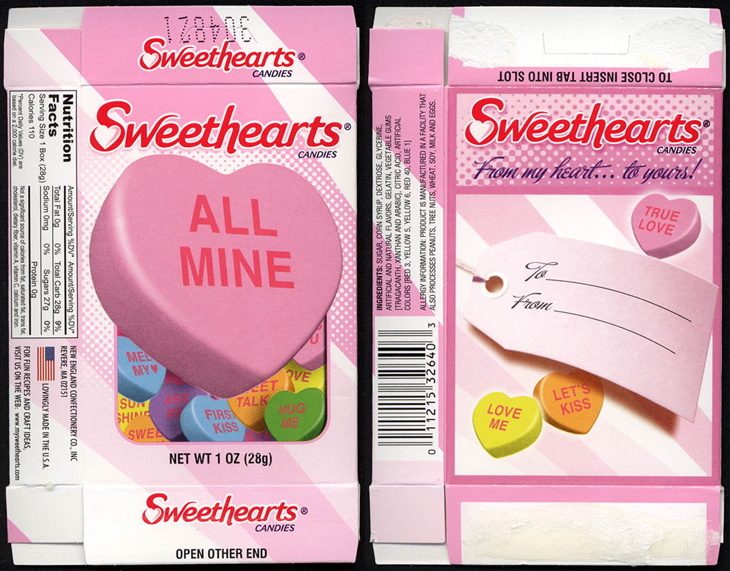 CC Necco Sweethearts ALL MINE Valentines candy box 2012 jpg 1024 801 