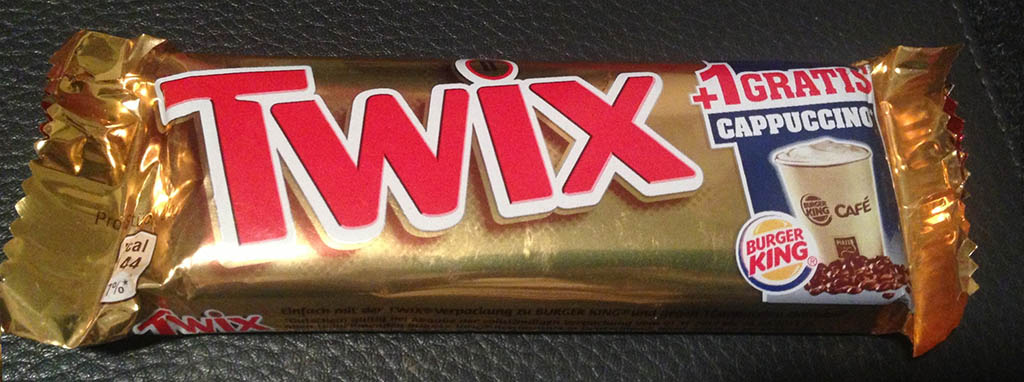 German Twix with Burger King Cappuccino offer - February 2013