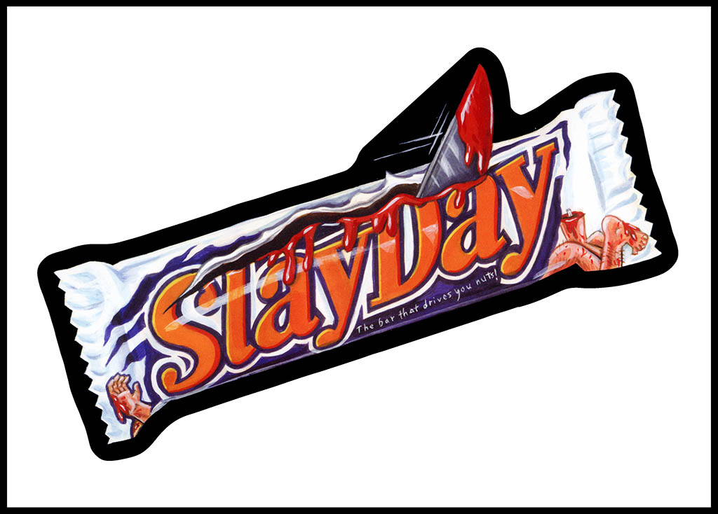 Wacky Packages Postcards Halloween 2012 edition - Slayday mock-up