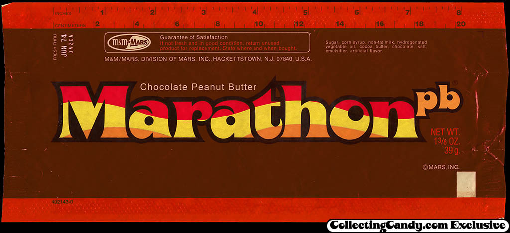 Mars Marathon Peanut Butter - April Fools Day creation candy wrapper
