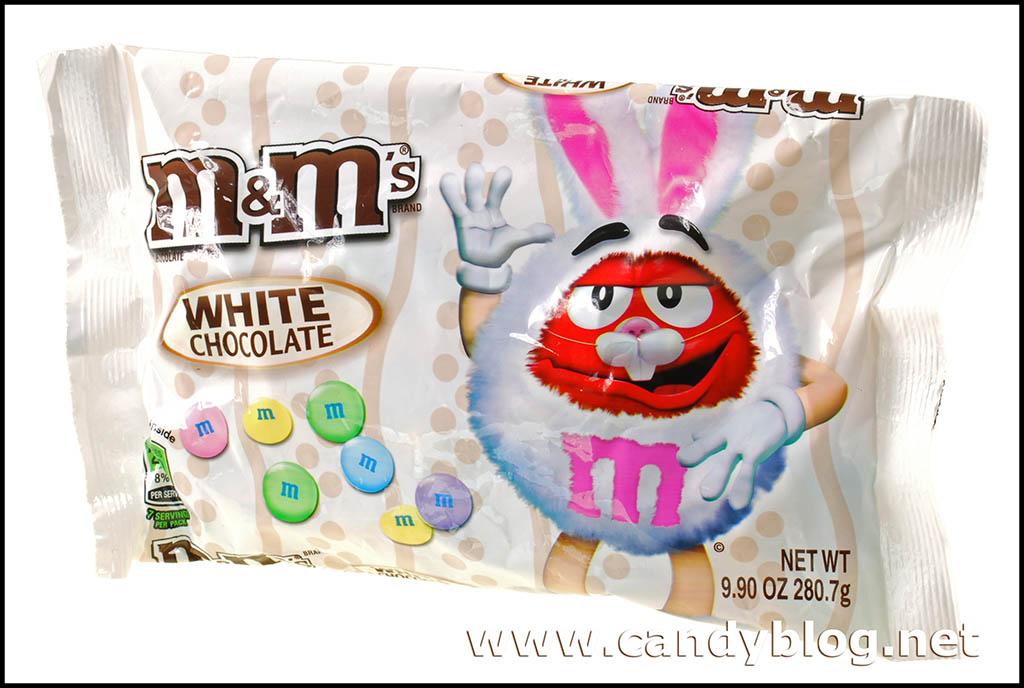 M&M's White Chocolate - Easter 2012 9.9oz packaging - Image courtesy Candyblog