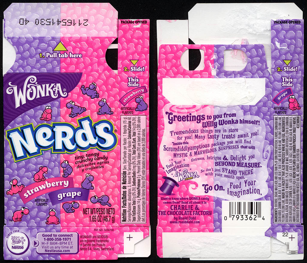 Nestle - Wonka - Nerds - Strawberry & Grape - candy box - April 2013