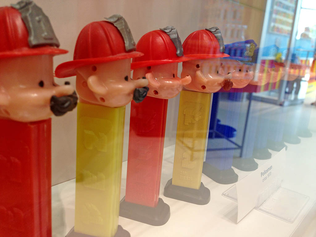 Pez - Pez Fireman dispensers - on display at PEZ Visitor's Center - Orange, Connecticuit