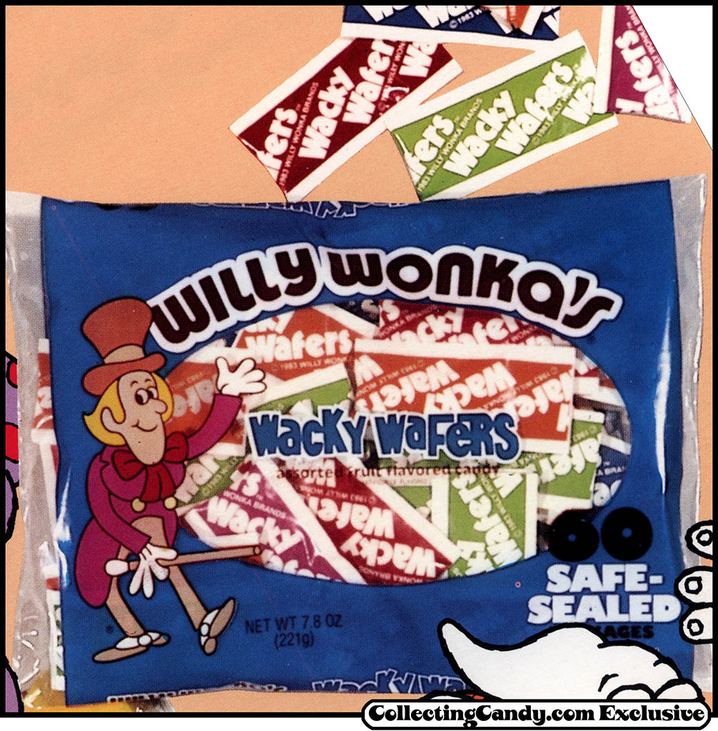 1984 Wonka Halloween Bag Brochure close-up - Wacky Wafers