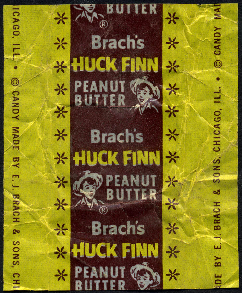 Brach's Huck Finn Peanut Butter candy wrapper - 1960's-1970's