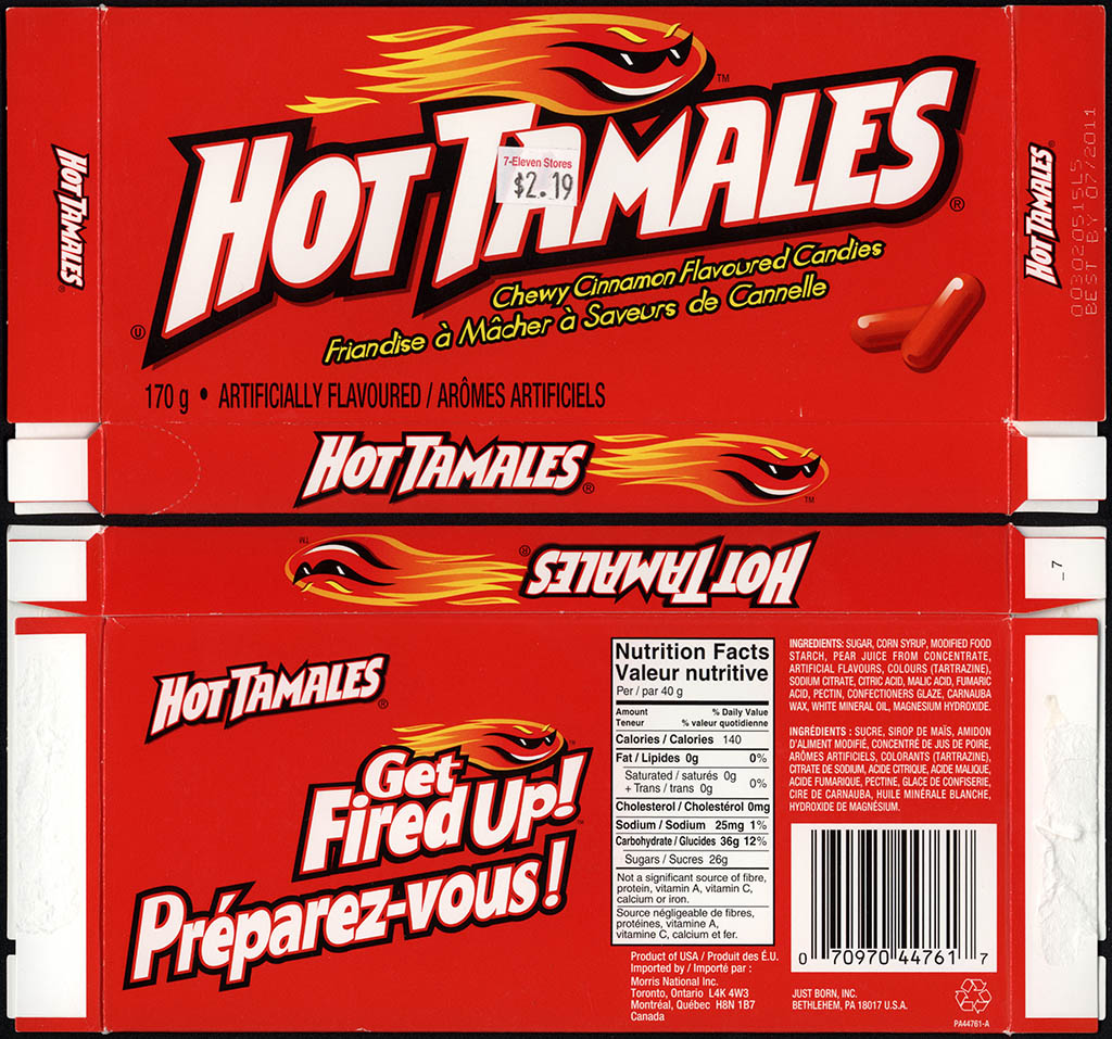 Canada - Just Born - Hot Tamales - candy box - 2010