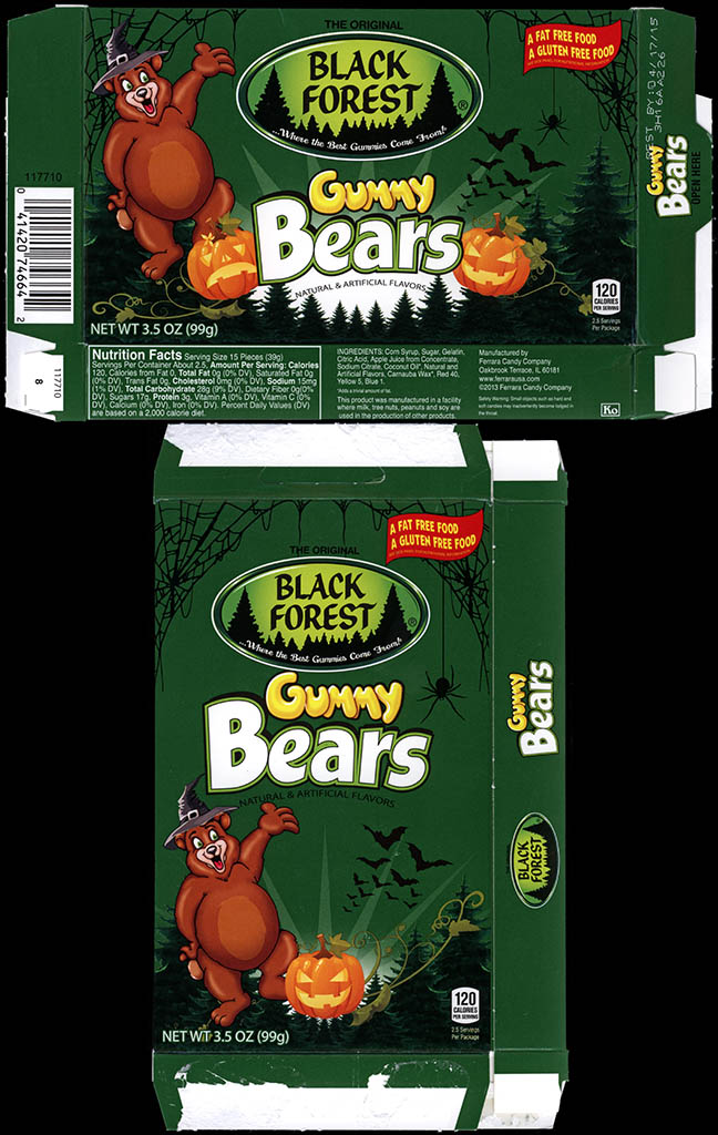 Ferrara Candy Company - Black Forest - Gummy Bears - Halloween Edition candy box - 2013
