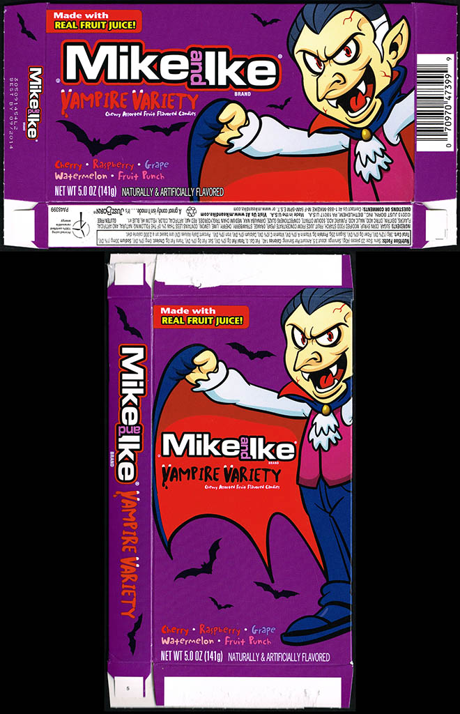 Just Born - Mike and Ike Vampire Variety - Halloween 5 oz candy box - October 2013
