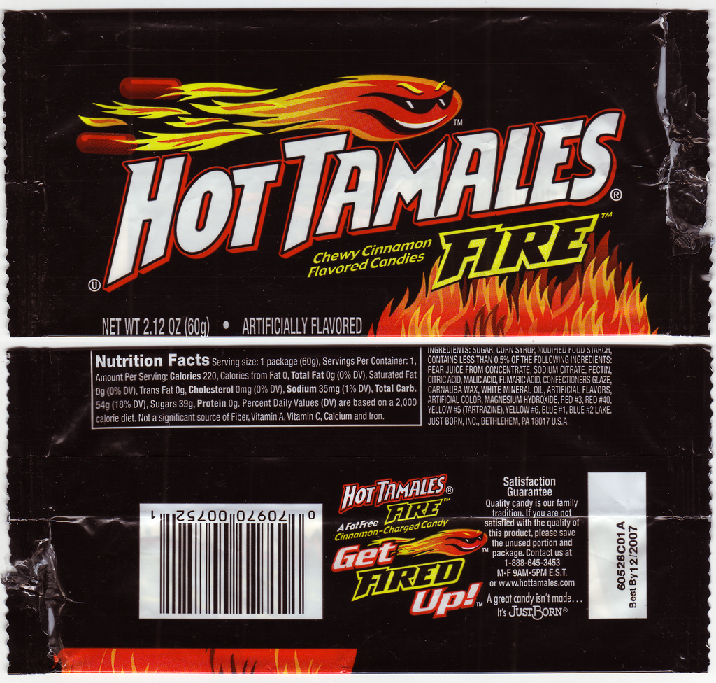 JustBorn - Hot Tamales Fire Get Fired Up bag - 2006