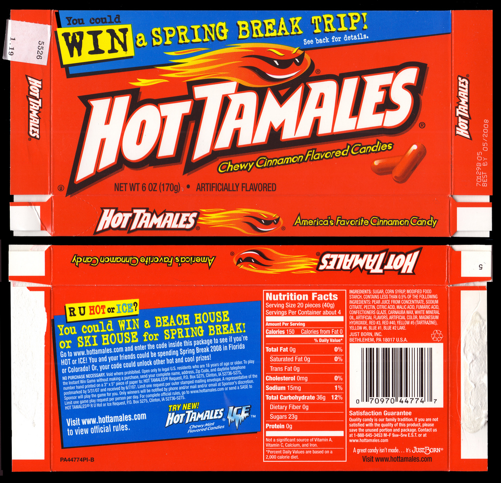 JustBorn - Hot Tamales Spring Break Trip box - 2007