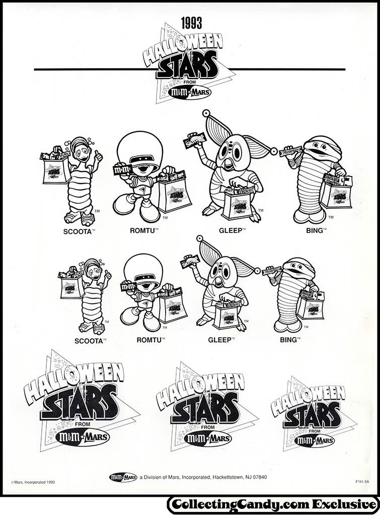 M&M_Mars_1993_Halloween Stars promotional clip art ad slick