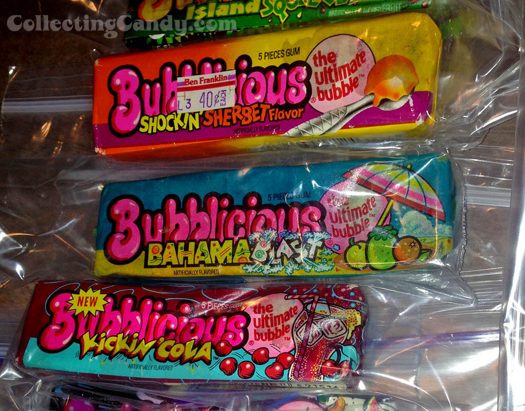 Bubblicious packs damaged from the inside out - 1990's