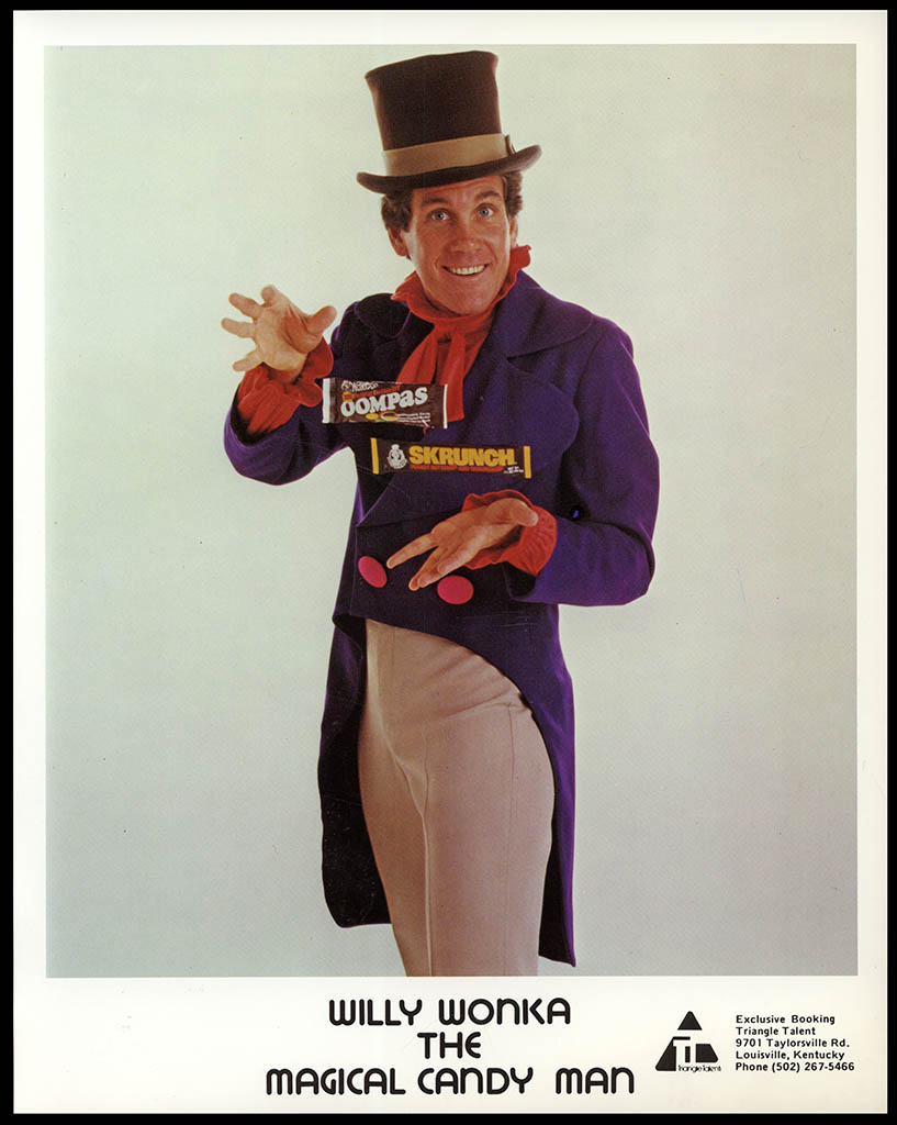 Willy Wonka the Magical Candy Man - Triangle Talent color photo - circa 1980 - courtesy Mark Sweet