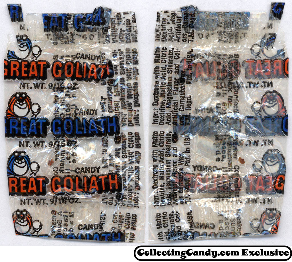 Breaker Confections - Great Goliath - 9/15 oz cello candy package - 1976