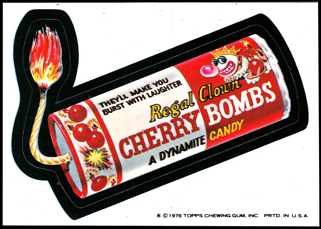 Wacky Packages Series 16 - Regal Clown Cherry Bombs - 1976 - Scan courtesy Brian Levan