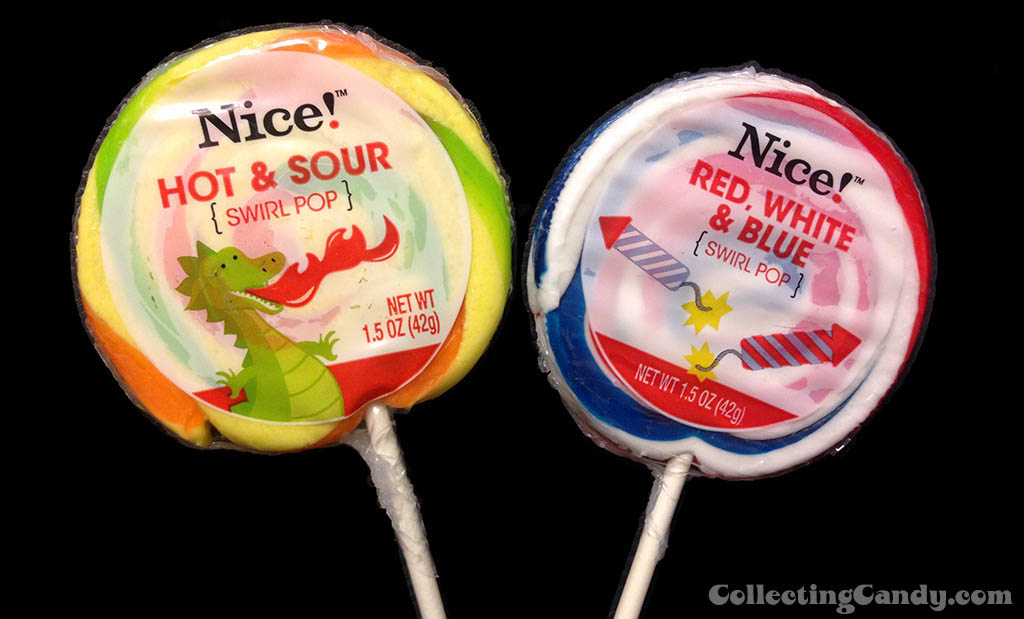 Walgreens - Nice! - Hot and Sour Swirl Pop and Red White and Blue Swirl Pops - 2013
