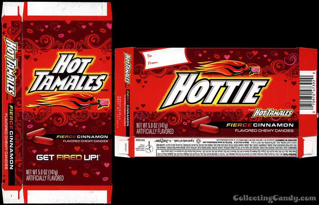 Just Born - Hot Tamales Hottie - 5oz Valentine's candy box - 2014