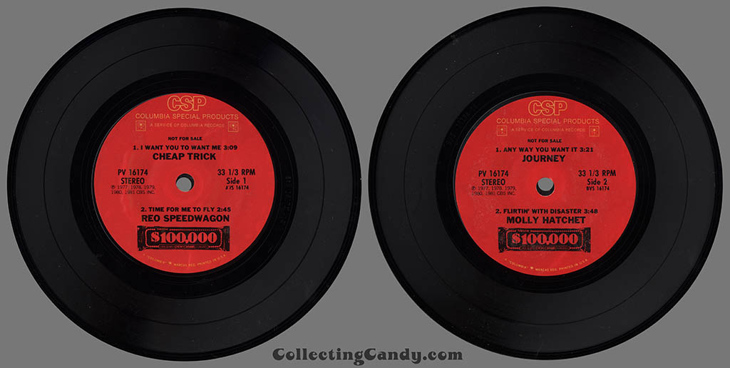 Nestle - $100,000 bar - rock mini album - vinyls - 1982