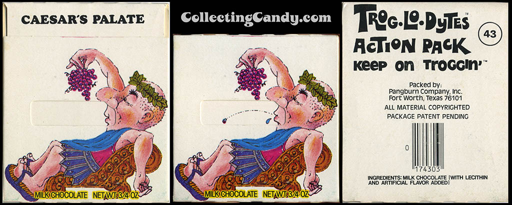 Pangburn - Trog-Lo-Dytes Action Pack #43 - Ceasar's Palate - chocolate candy package - 1970's