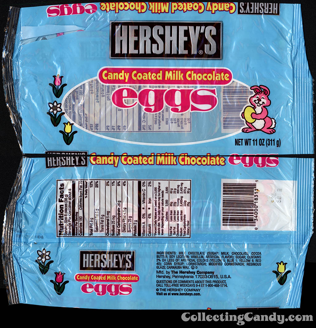 Hershey's - Hershey's Candy Coated Milk Chocolate Eggs - 11oz Easter candy package - circa 2006