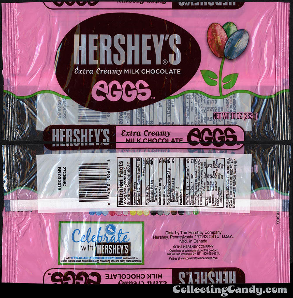 Hershey's - Hershey's Extra Creamy Milk Chocolate Eggs - 10 oz Easter candy package - March 2014
