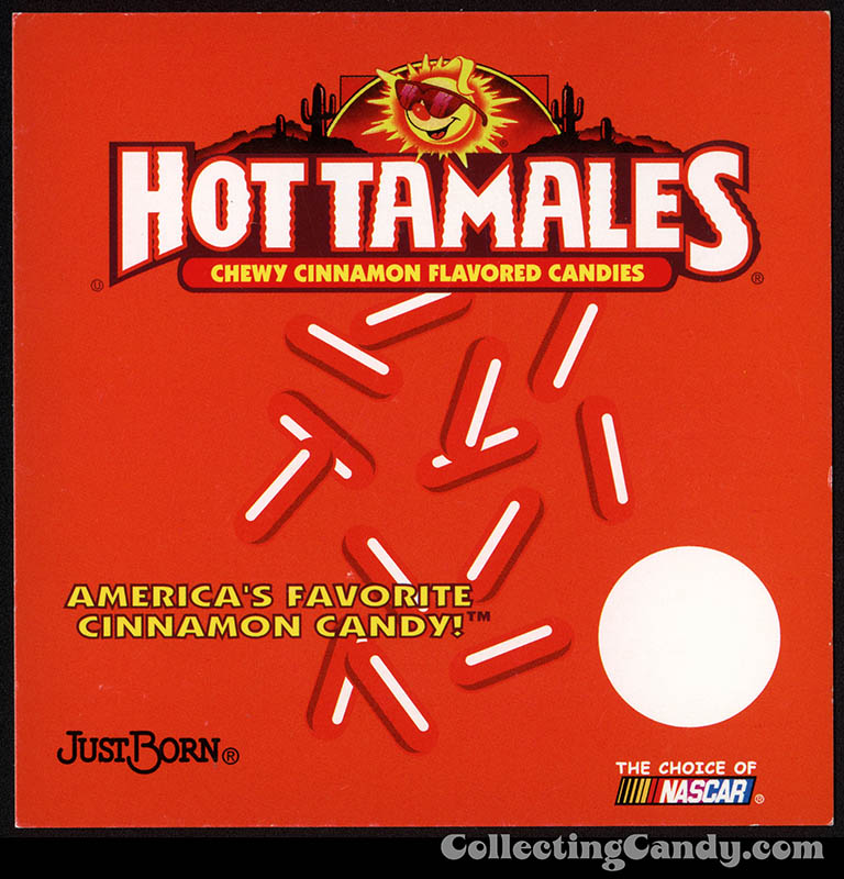 Just Born - Hot Tamales - candy vending machine insert card - 2000's