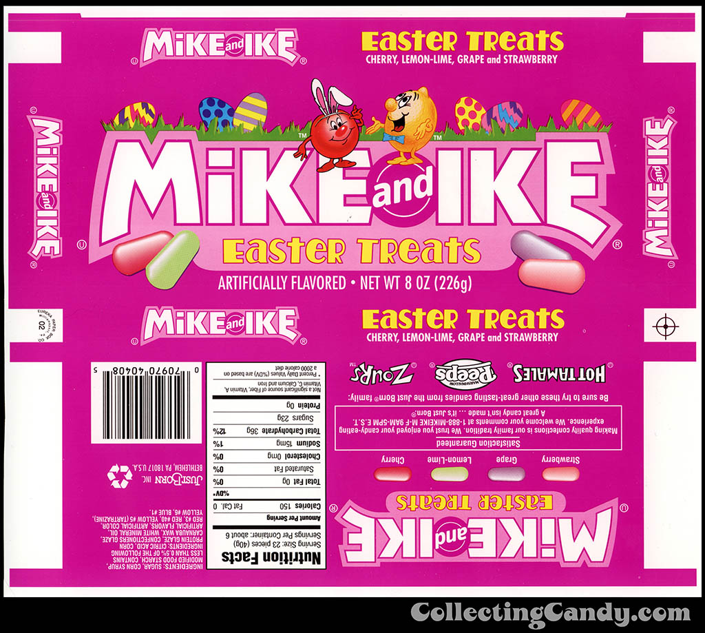 Just Born - Mike and Ike Easter Treats - 8oz candy box - proof - 2003