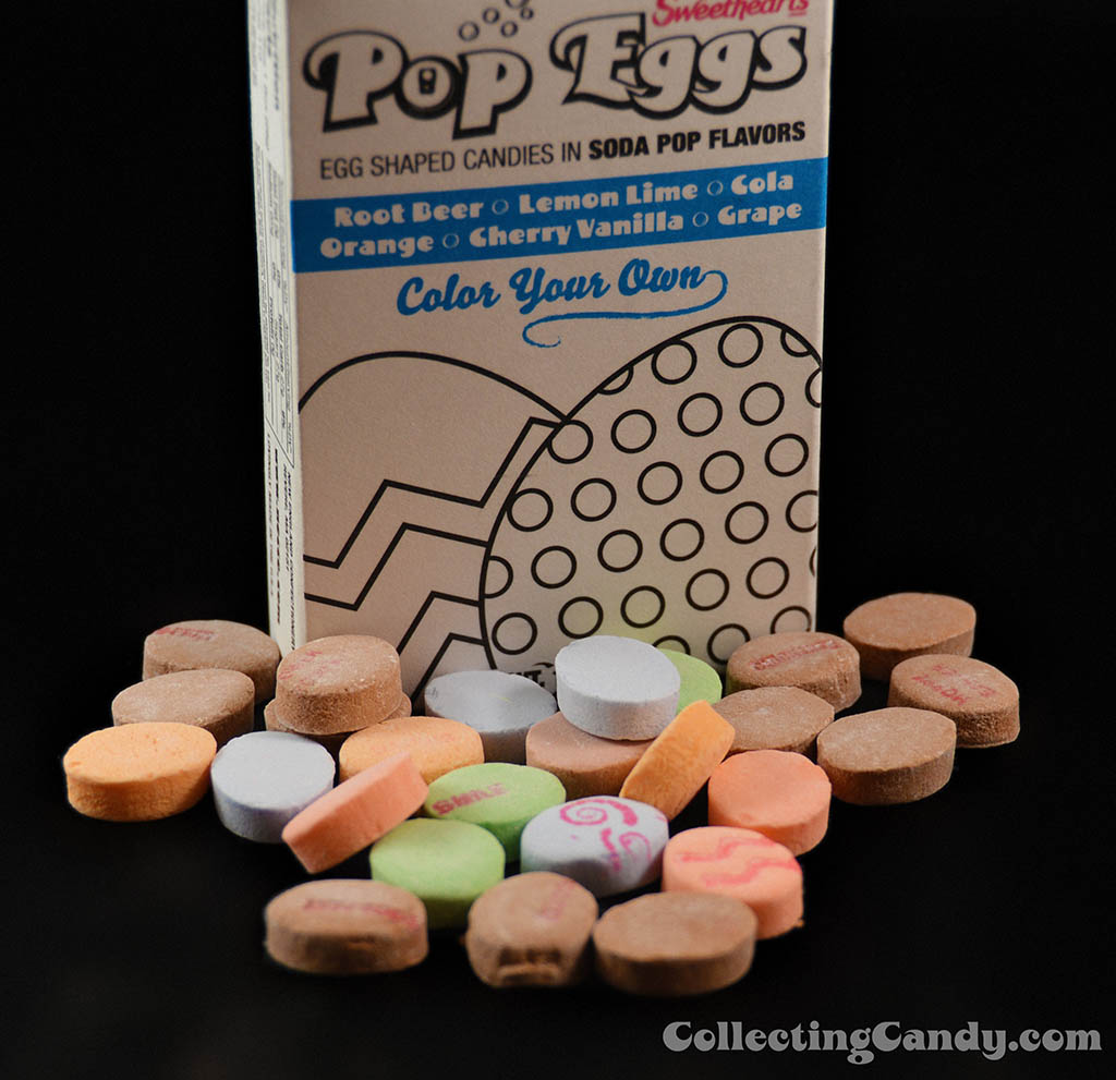 Necco Sweethearts Pop Eggs color-your-own - shot of the candy pieces - March 2014