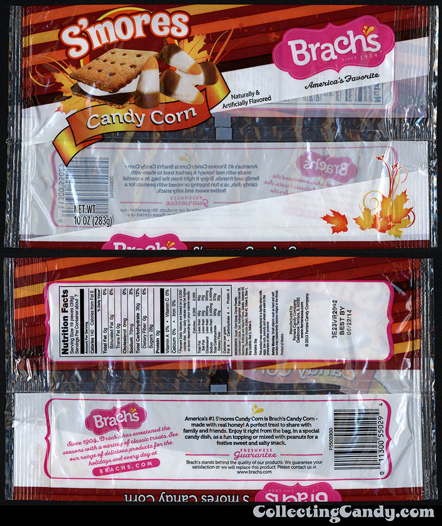 Ferrara Candy Company - Brach's - S'mores Candy Corn - 10oz Halloween Fall seasonal candy packaging -2013