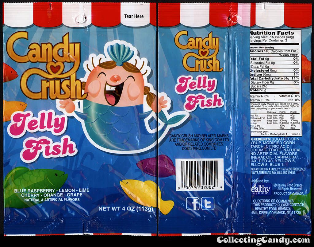 Healthy Food Brands - Candy Crush - Jelly Fish - 4 oz candy package - 2014