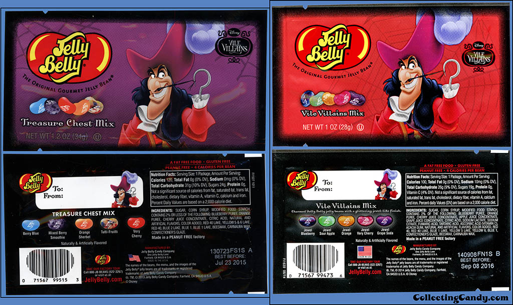 Jelly Belly - Disney Vile Villains - Captain Hook - 2013-to-2014 comparison