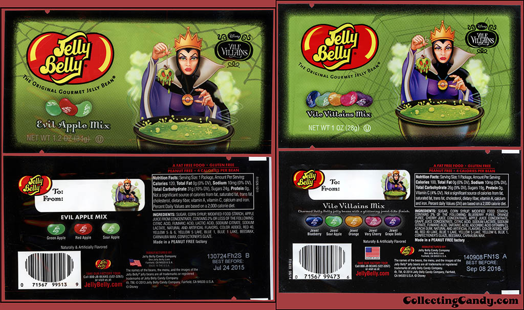 Jelly Belly - Disney Vile Villains - Evil Queen - 2013-to-2014 comparison
