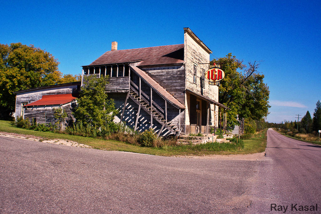 Long-abandoned IGA store - Original photo by Ray Kasal