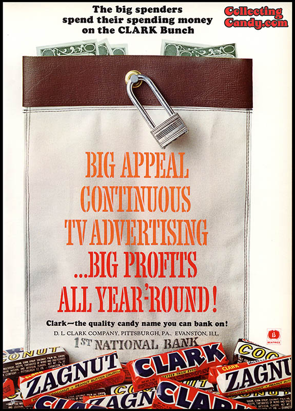 Clark - Big Appeal - candy magazine trade ad - July 1967