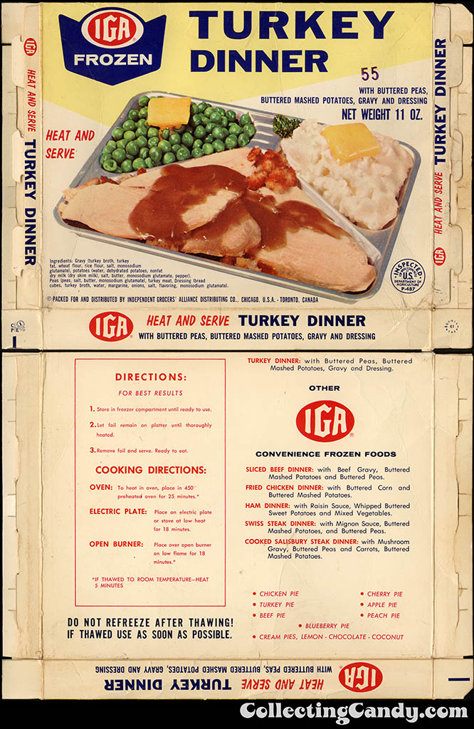 IGA - Turkey TV Dinner - store brand - box - early 1960's