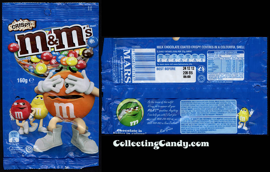 Australia - M&M-Mars - M&M's Crispy - 160g candy package - 2012