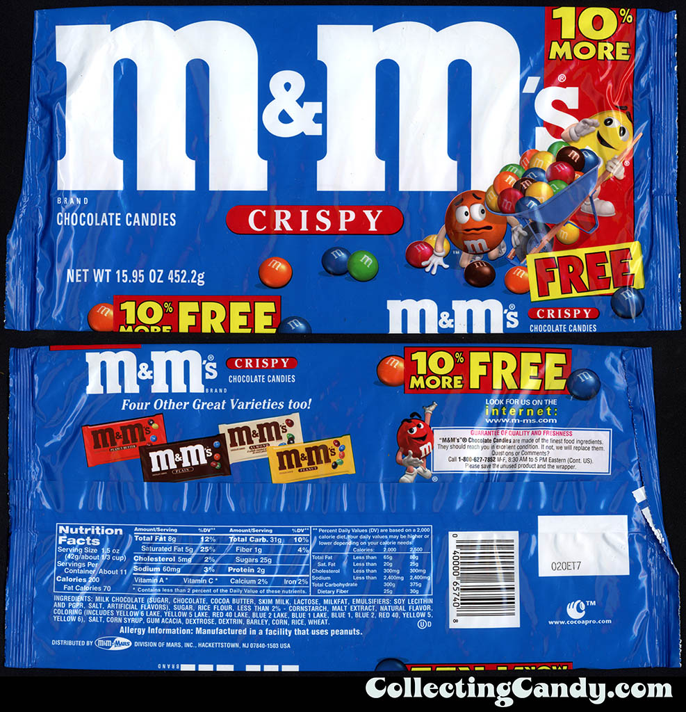 M&M-Mars - M&M's Crispy - 10 percent more free - 15.95oz candy package - 2000