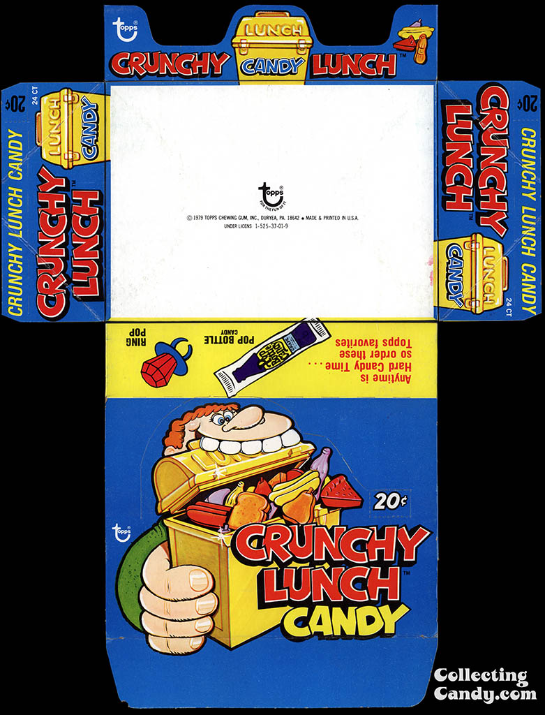 Topps - Crunchy Lunch Candy - display box - 1979