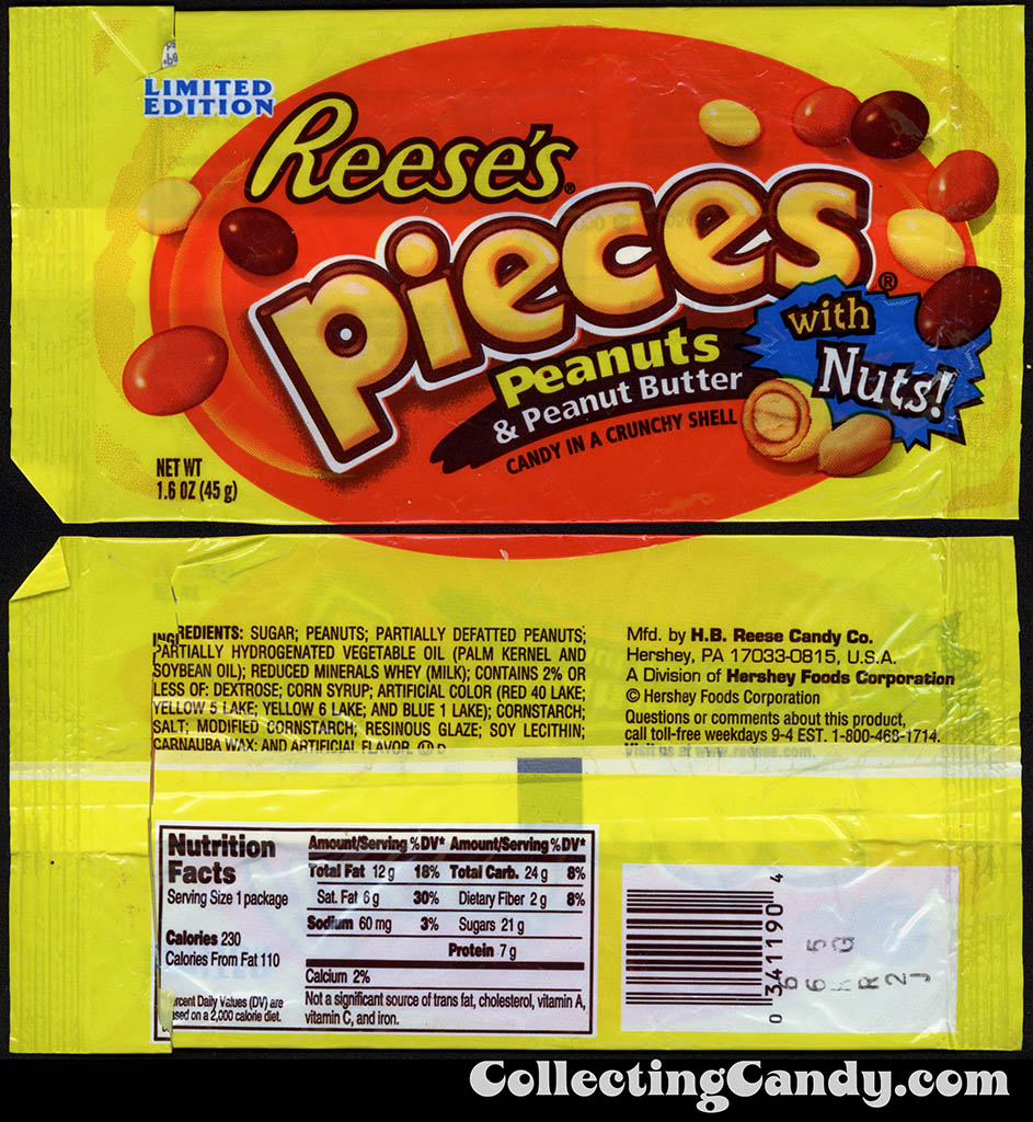 Hershey - Reese's Pieces with Nuts - Limited Edition - 1.6 candy package - 2004