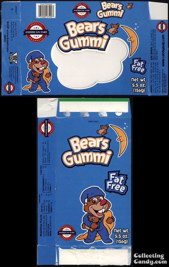 K-Mart - American Fare - Bears Gummi  - 5 oz candy box - 2012