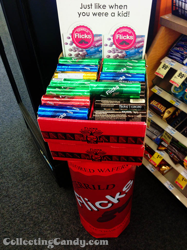 Tjerrild Flicks candy point-of-purchase display - San Diego CVS - July 2014