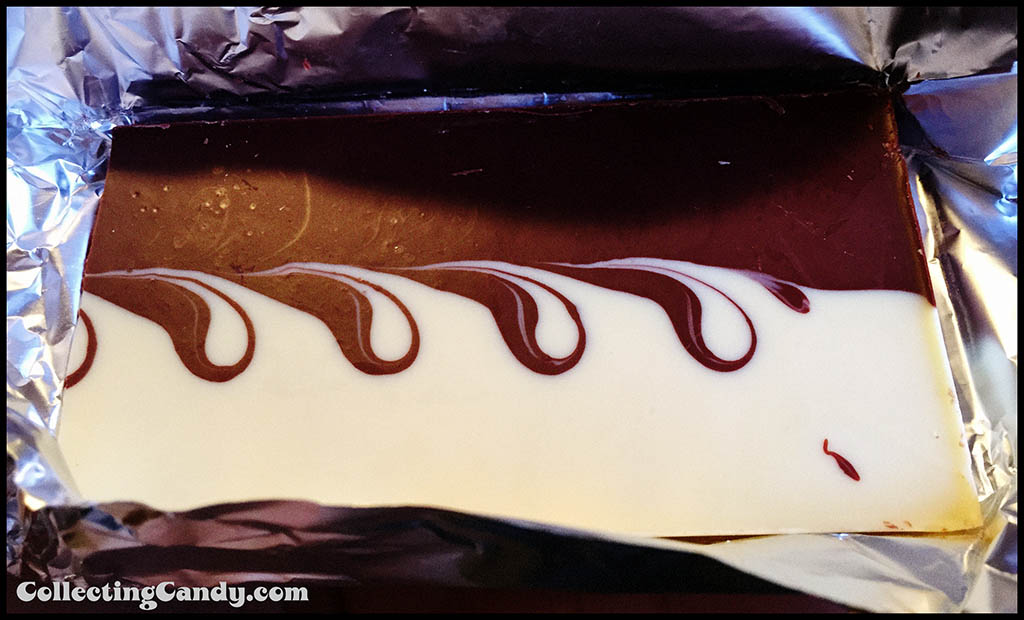 Astor Chocolates - Spiderwebs - Red Velvet and Cream Cheese swirl - bar photo - October 2015
