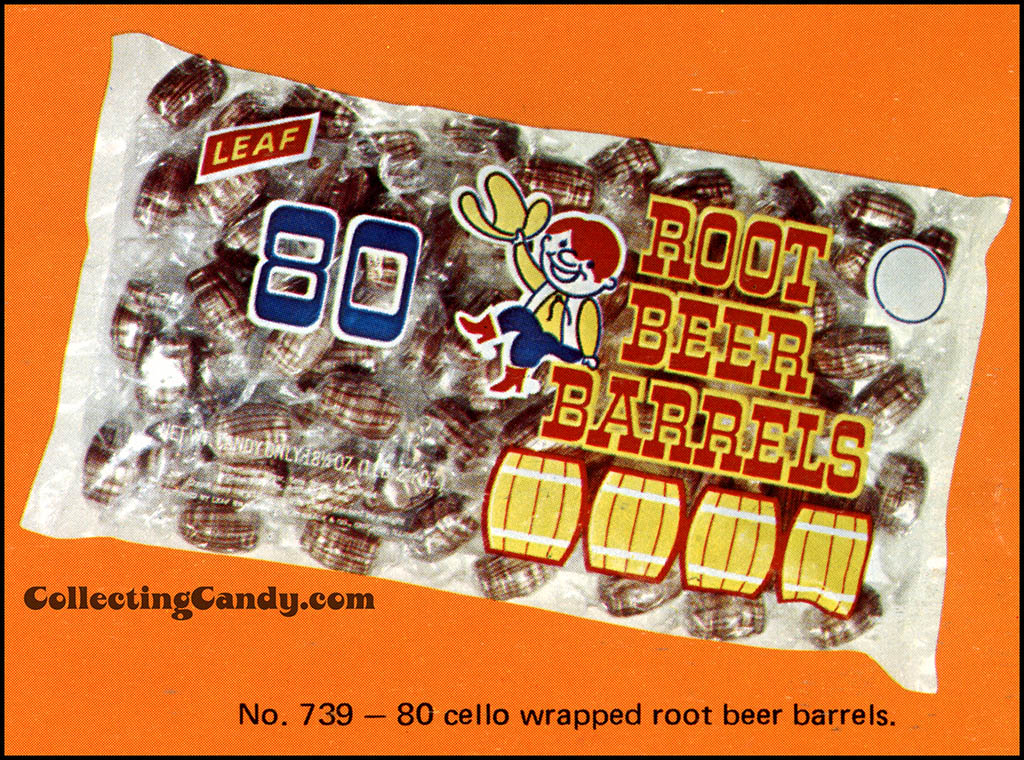 Leaf - 1973 Halloween Sales Brochure close-up - 80 Root Beer Barrels