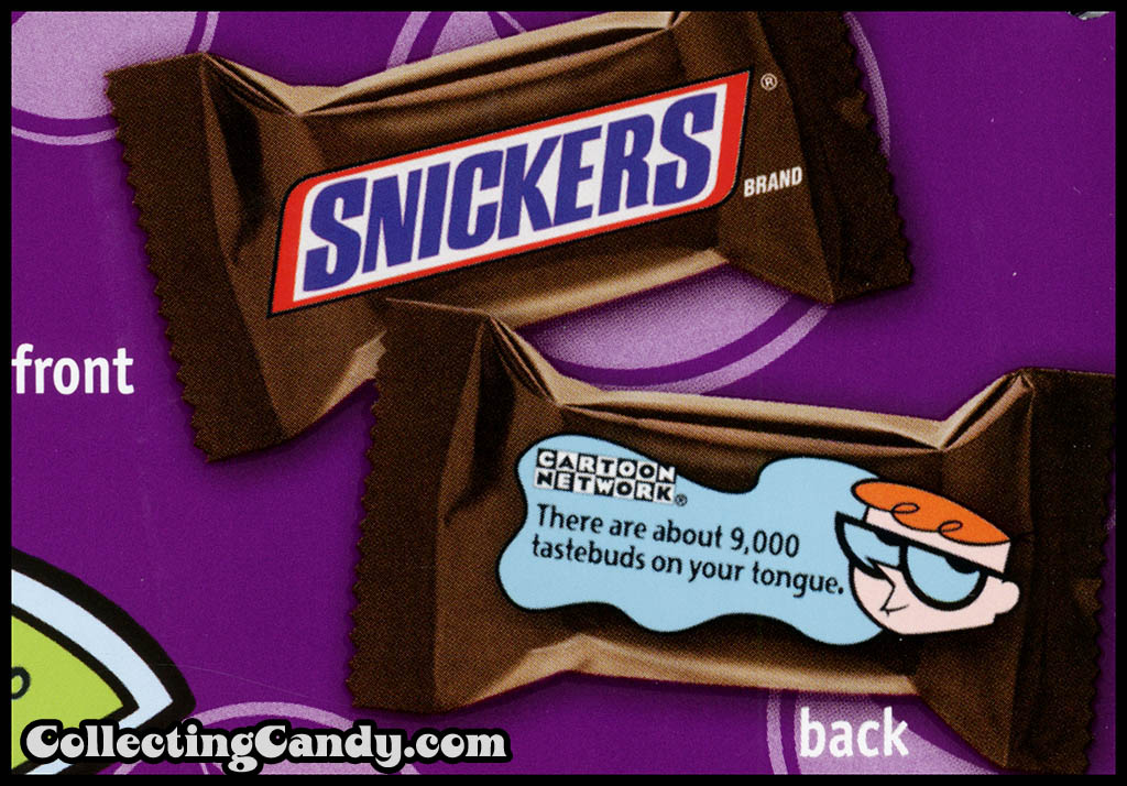 M&M_Mars_2003_Halloween Catalog - Close-ups - Dexter's Laboratory Snickers Fun Size wrapper